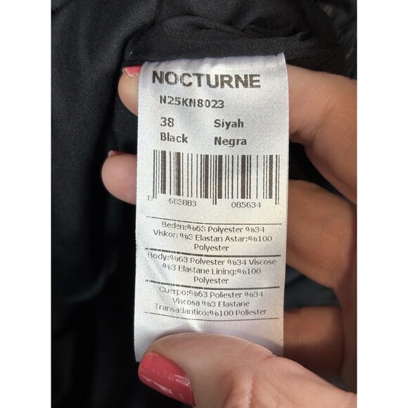 Nocturne Striped Padded Jacket Pinstripe Black Stripe Size Medium Bomber - Picture 5 of 10